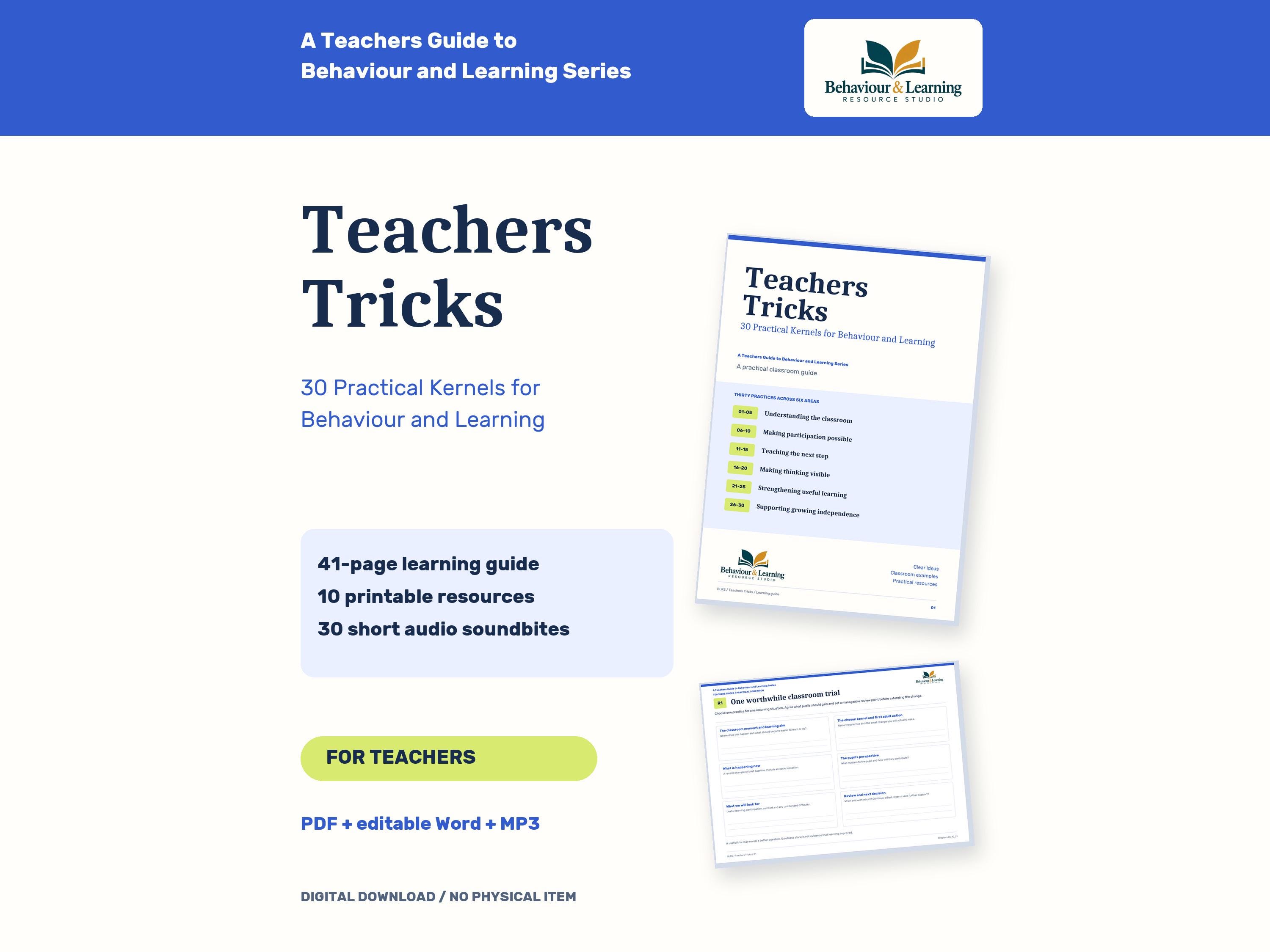 Teachers Tricks: 30 Practical Kernels for Behaviour and Learning product image